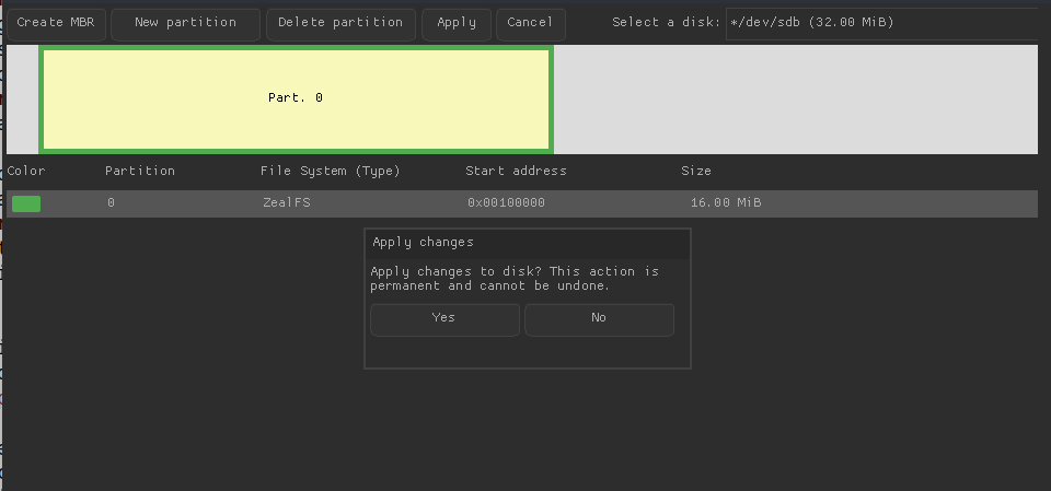 Apply changes