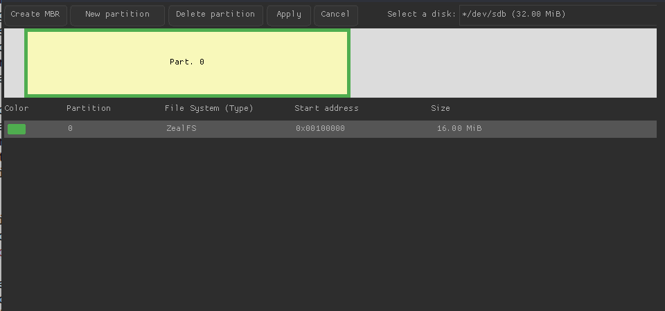 New partition